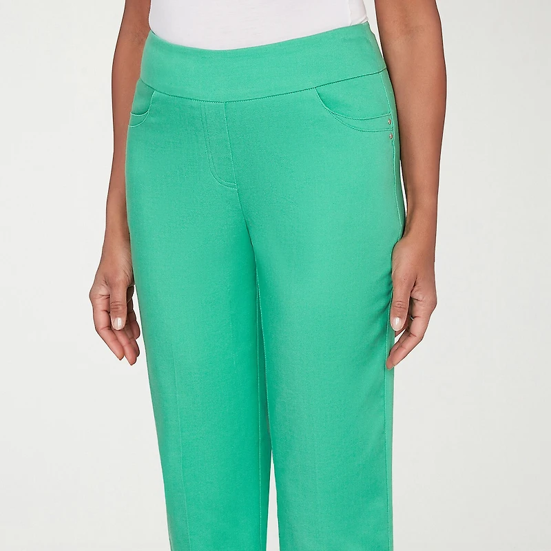 Alfred Dunner Resort Living Womens Straight Capri Pant