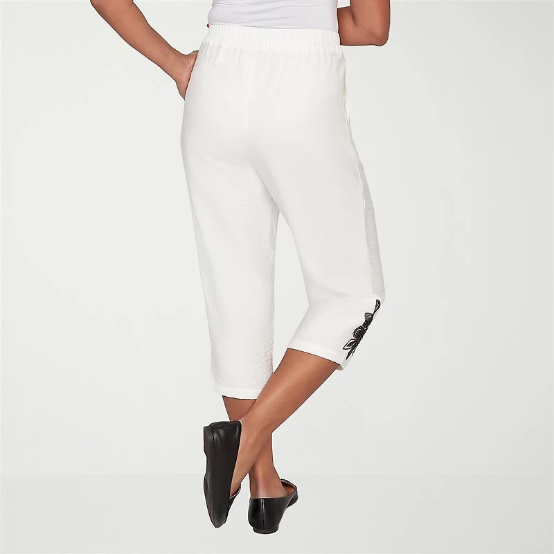 Alfred Dunner Crowd Pleaser Womens Straight Capri Pant