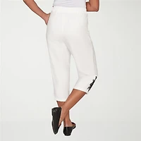 Alfred Dunner Crowd Pleaser Womens Straight Capri Pant
