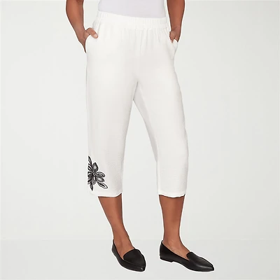 Alfred Dunner Crowd Pleaser Womens Straight Capri Pant