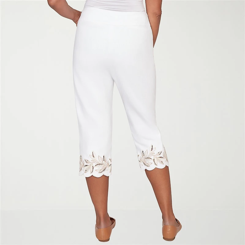Alfred Dunner Natural Wonder Womens Straight Capri Pant