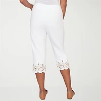 Alfred Dunner Natural Wonder Womens Straight Capri Pant
