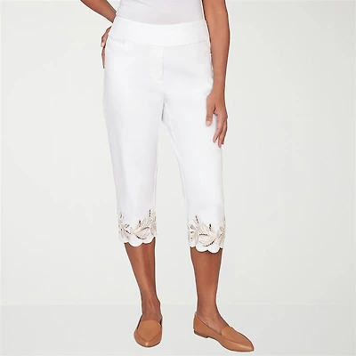 Alfred Dunner Natural Wonder Womens Straight Capri Pant