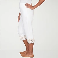 Alfred Dunner Natural Wonder Womens Straight Capri Pant