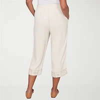 Alfred Dunner Natural Wonder Womens Straight Capri Pant