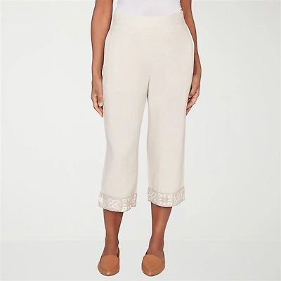 Alfred Dunner Natural Wonder Womens Straight Capri Pant