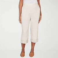 Alfred Dunner Natural Wonder Womens Straight Capri Pant