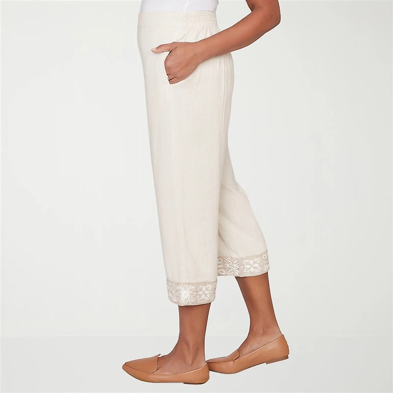 Alfred Dunner Natural Wonder Womens Straight Capri Pant