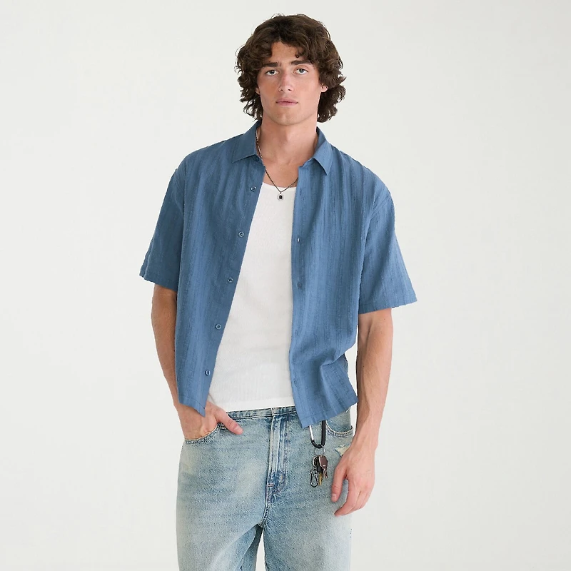 AEROPOSTALE Mens Short Sleeve Regular Fit Button-Down Shirt