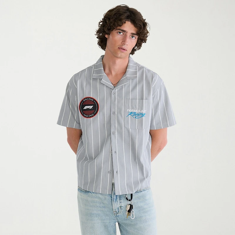 AEROPOSTALE Formula 1® Mens Short Sleeve Regular Fit Button-Down Shirt