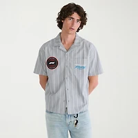 AEROPOSTALE Formula 1® Mens Short Sleeve Regular Fit Button-Down Shirt