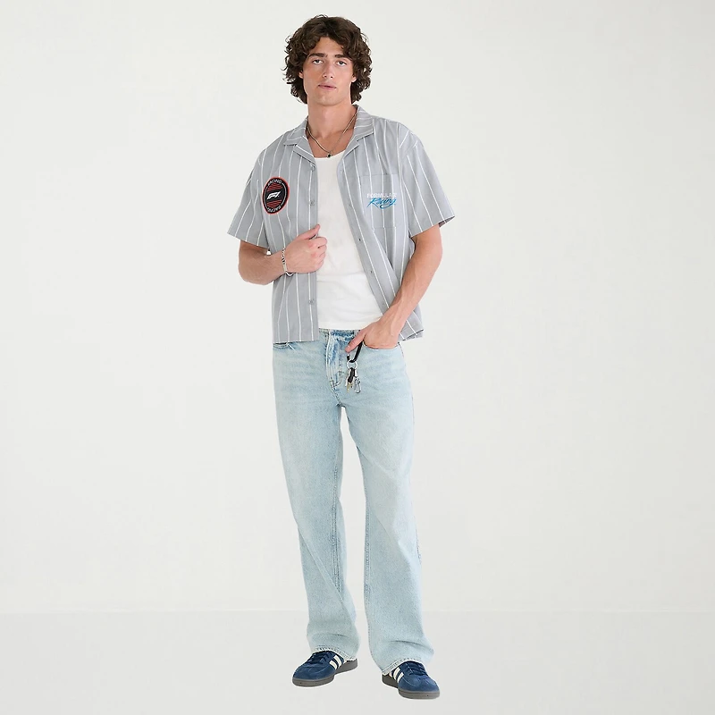 AEROPOSTALE Formula 1® Mens Short Sleeve Regular Fit Button-Down Shirt