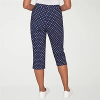 Alfred Dunner Port Side Womens Straight Capri Pant