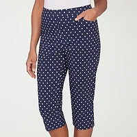 Alfred Dunner Port Side Womens Straight Capri Pant
