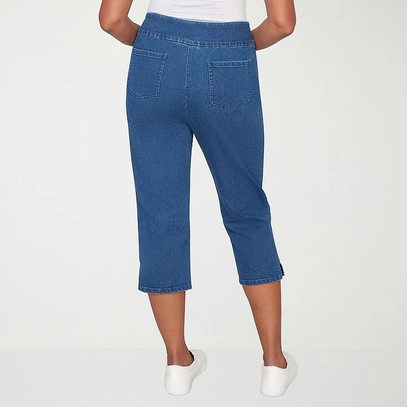 Alfred Dunner Port Side Womens Straight Capri Pant
