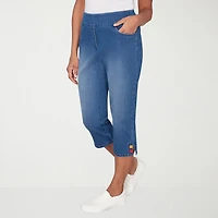 Alfred Dunner Port Side Womens Straight Capri Pant