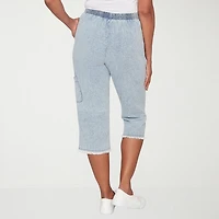 Alfred Dunner Out Of The Blue Womens Straight Capri Pant