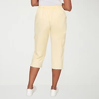 Alfred Dunner Out Of The Blue Womens Straight Capri Pant