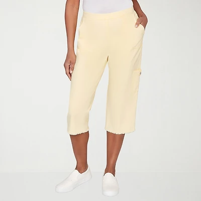 Alfred Dunner Out Of The Blue Womens Straight Capri Pant