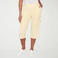Alfred Dunner Out Of The Blue Womens Straight Capri Pant