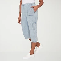 Alfred Dunner Out Of The Blue Womens Straight Capri Pant