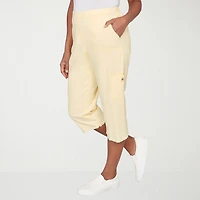 Alfred Dunner Out Of The Blue Womens Straight Capri Pant