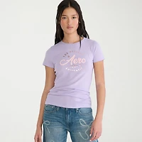AEROPOSTALE Womens Juniors Crew Neck Short Sleeve Regular Fit Graphic T-Shirt