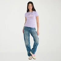 AEROPOSTALE Womens Juniors Crew Neck Short Sleeve Regular Fit Graphic T-Shirt