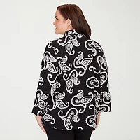 Alfred Dunner Crowd Pleaser Womens Plus 3/4 Sleeve Layered Top