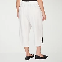 Alfred Dunner Crowd Pleaser Womens Plus Straight Capri Pant