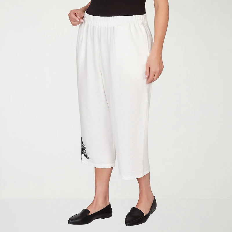 Alfred Dunner Crowd Pleaser Womens Plus Straight Capri Pant