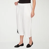 Alfred Dunner Crowd Pleaser Womens Plus Straight Capri Pant