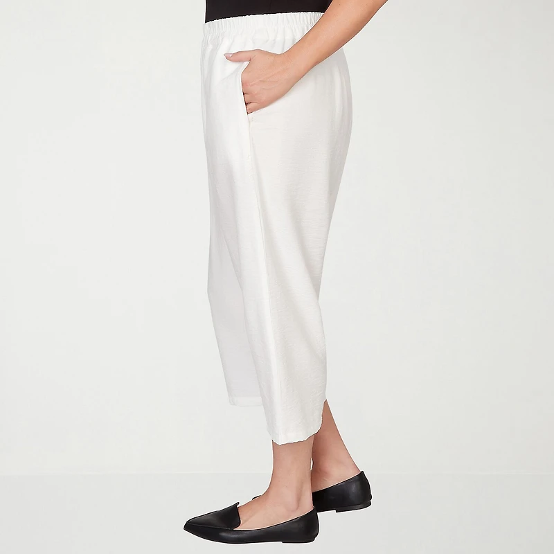 Alfred Dunner Crowd Pleaser Womens Plus Straight Capri Pant