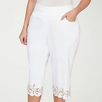 Alfred Dunner Natural Wonder Womens Plus Straight Capri Pant