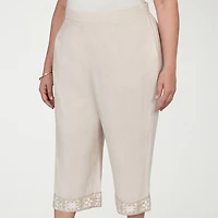 Alfred Dunner Natural Wonder Womens Plus Straight Mid Rise Capri Pant
