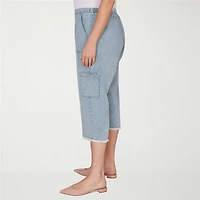 Alfred Dunner Out Of The Blue Womens Plus Straight Capri Pant