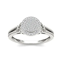 1/6 CT.T.W. Natural Diamond 10K White Gold Engagement Ring