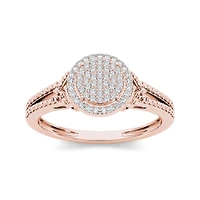 1/ CT.T.W. Natural Diamond 10K Rose Gold Engagement Ring
