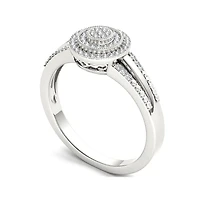 1/6 CT.T.W. Natural Diamond 10K White Gold Engagement Ring