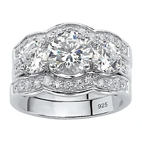 DiamonArt® Womens CT. T.W. White Cubic Zirconia Sterling Silver Bridal Set