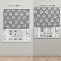 Exclusive Home Curtains Marseilles Damask Cordless Blackout Roman Shade