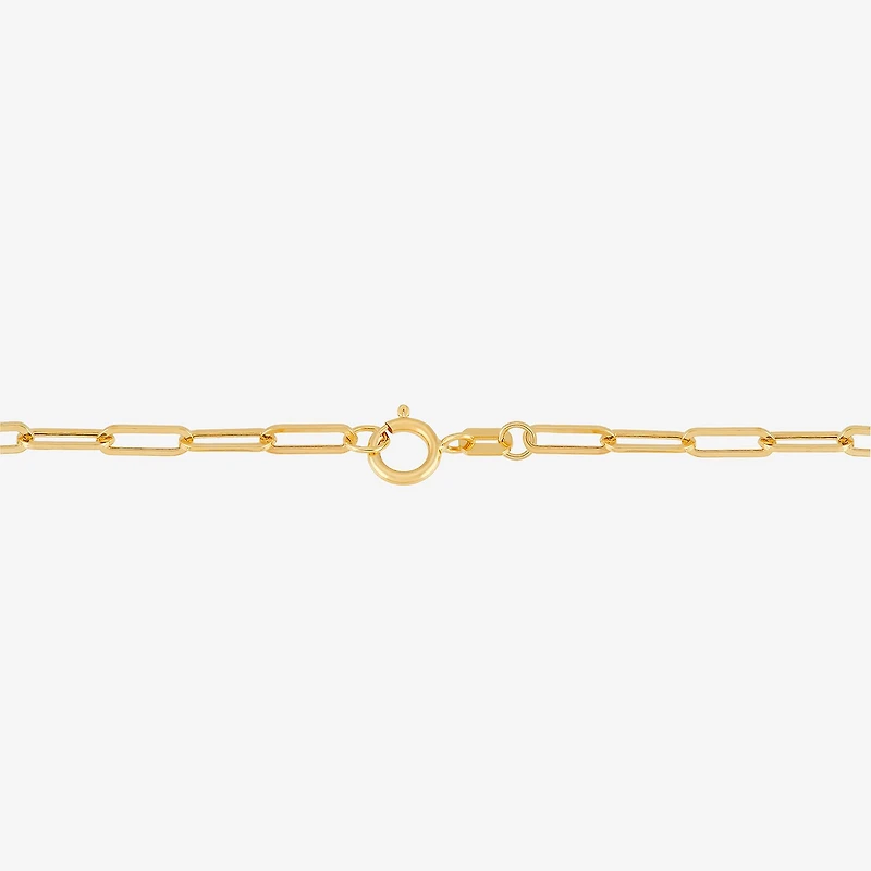 Gold Addiction Womens 14K Gold Cross Charm Bracelet