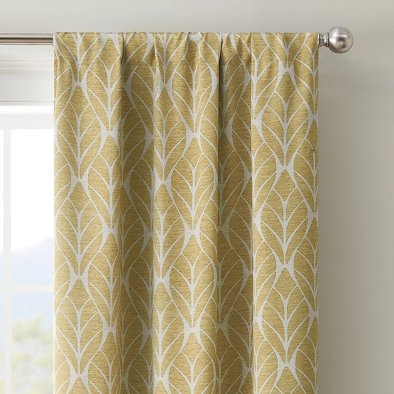 Eclipse Kerry Arbor Geometric Rod Pocket Energy Saving Blackout Set of 2 Curtain Panel