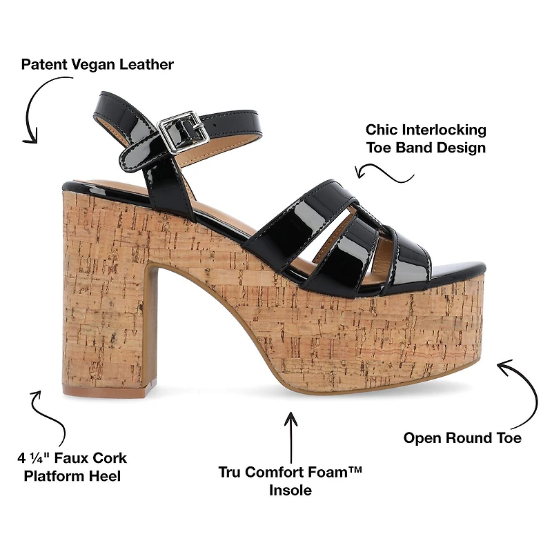 Journee Collection Womens Jania Heeled Sandals