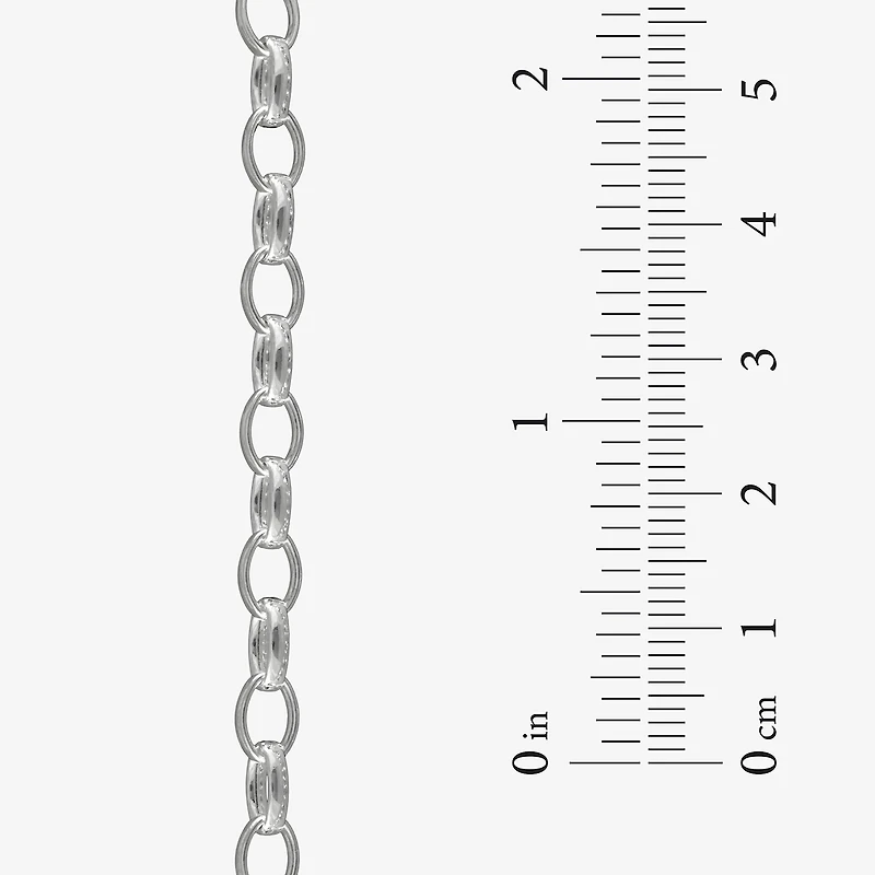 Made in Italy Sterling Silver Oval Link Chain Bracelet