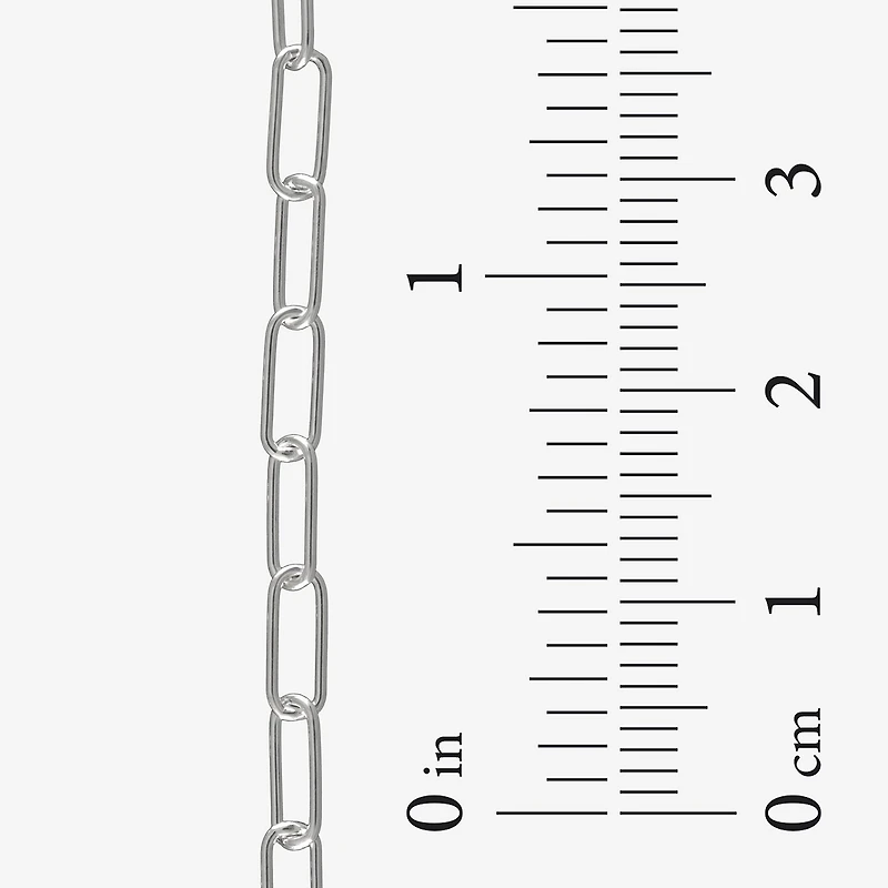 Made in Italy Womens Sterling Silver 20 Inch Link Necklace