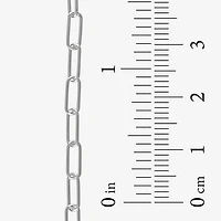 Made in Italy Womens Sterling Silver 22 Inch Paperclip Chain Necklace