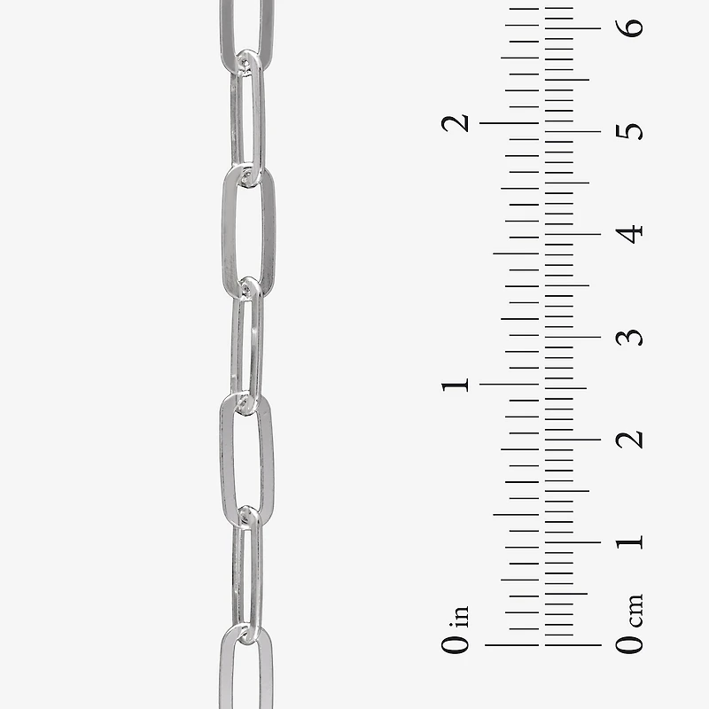 Made in Italy Womens Sterling Silver 20 Inch Link Necklace