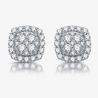 Womens 1 CT. T.W. Lab Grown White Diamond Sterling Silver Cushion 2-pc. Jewelry Set