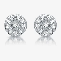 1/2 CT. T.W. Lab Grown White Diamond Sterling Silver 7.8mm Round Stud Earrings